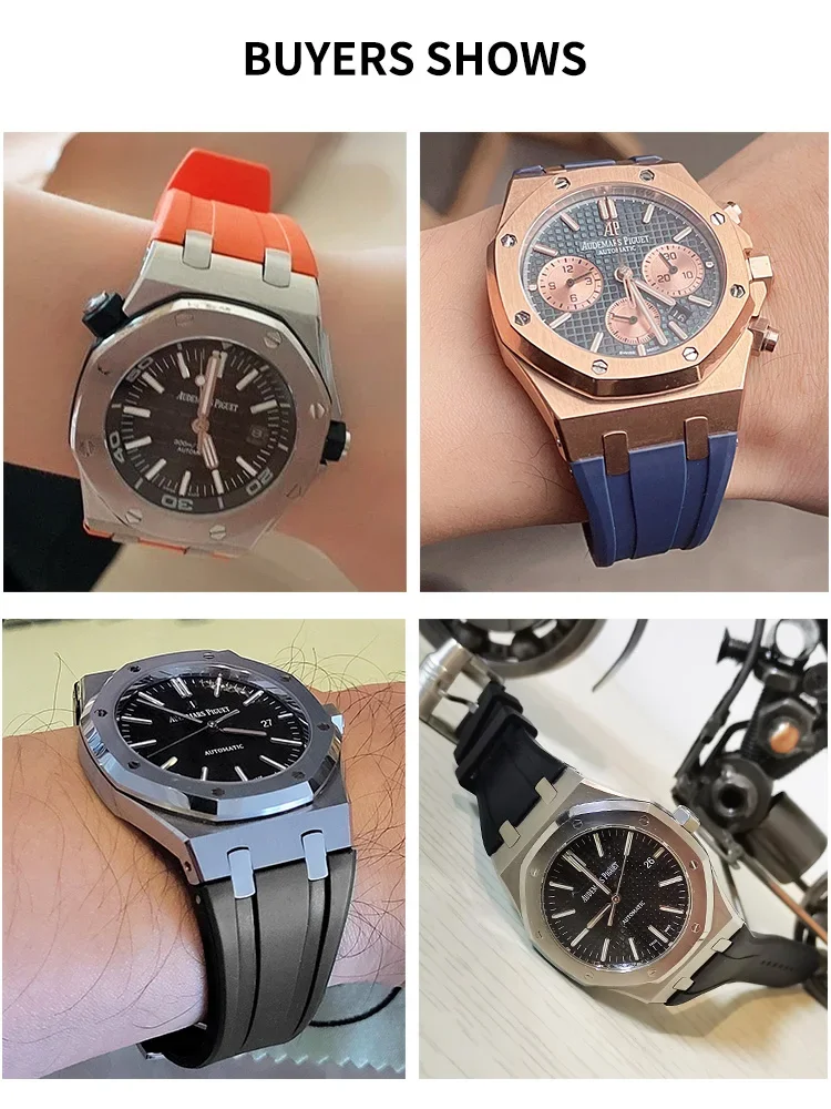 Premium Silicone Waterproof Watch Band for Luxury Timepieces - 26mm Strap