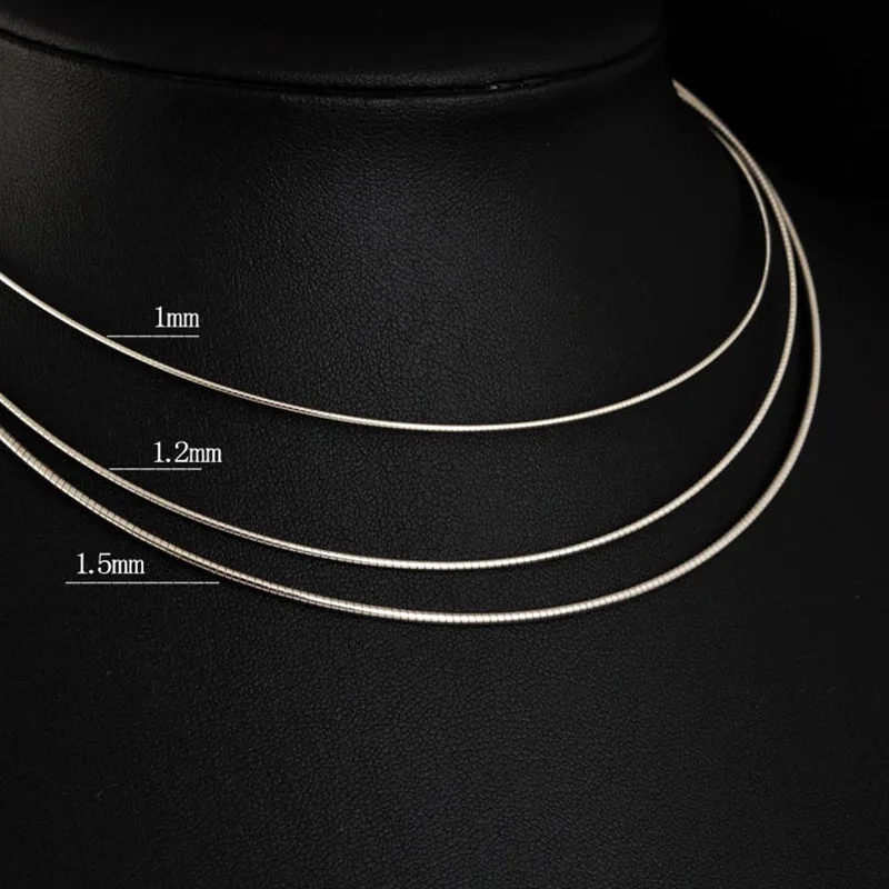 Real 925 Silver Italian Snake Chain Torques Choker Necklace For Women Jewelry On The Neck Female Luxury Quality Jewelry