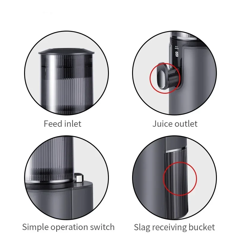 High Quality Big Mouth Slow Juicer Original Fruit Vegetable Juice Cold Press Slow Juicer Machine 4