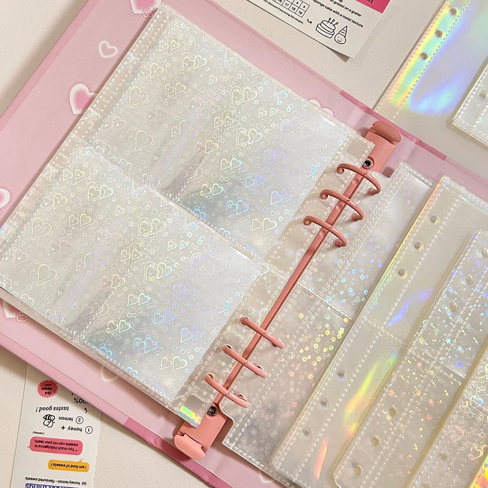 10PCS/Pack Album Inner Pages Card Sleeves Storage Bag Idol Album Postcard Storage Loose Leaf Laser Star Guka Inner Page