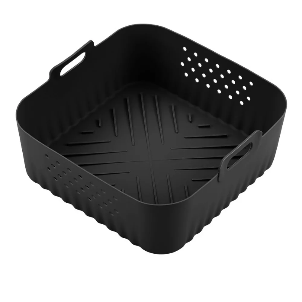 Air Fryer Liners 22.5cm Silicone Air Fryer Liners Reusable Non-Stick Basket for Ninja AF181 AF180 AF141 AF140 Compatible with 5-8QT Air Fryers
