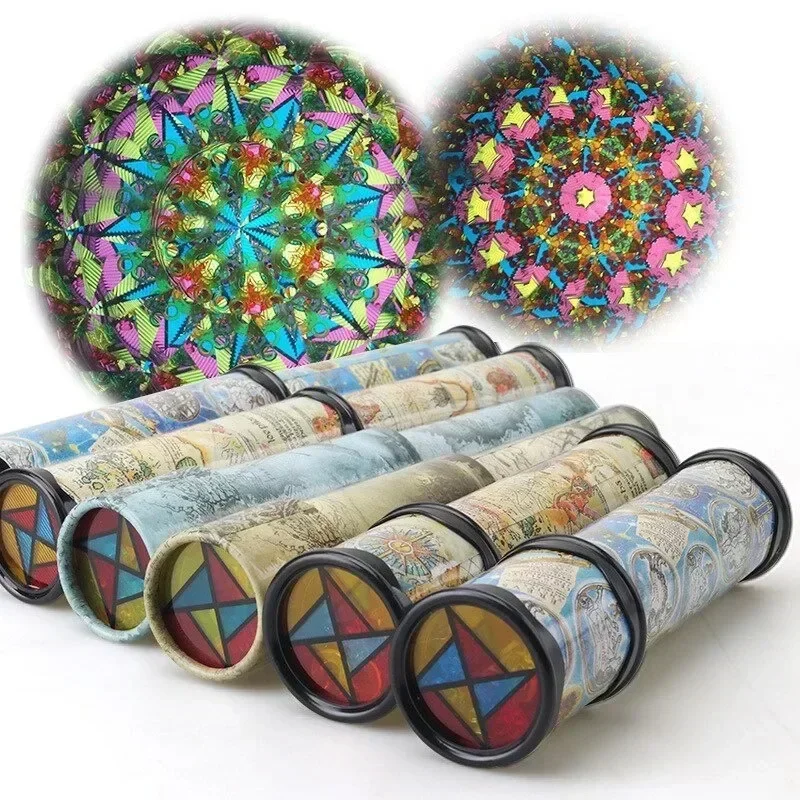 Large Scalable Rotating Kaleidoscopes Extended Rotation Adjustable Fancy Colored World Baby Toy Children Autism Kid