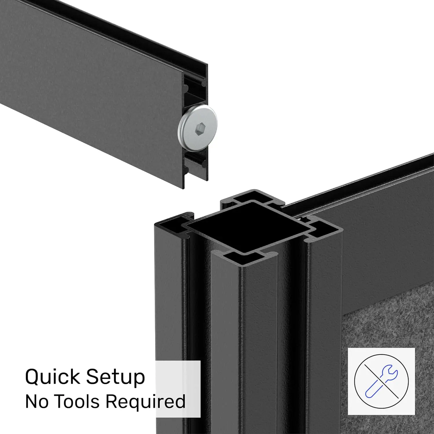 Workflow Modular Wall | Room Divider with Whiteboard, Sound-Dampening, & Frosted Acrylic Panels | Expandable Office Partition fo 5