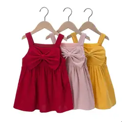 2023 Girls Corduroy Dress Autumn Winter New Casual Korean Baby Sling Princess Dress Children Skirt