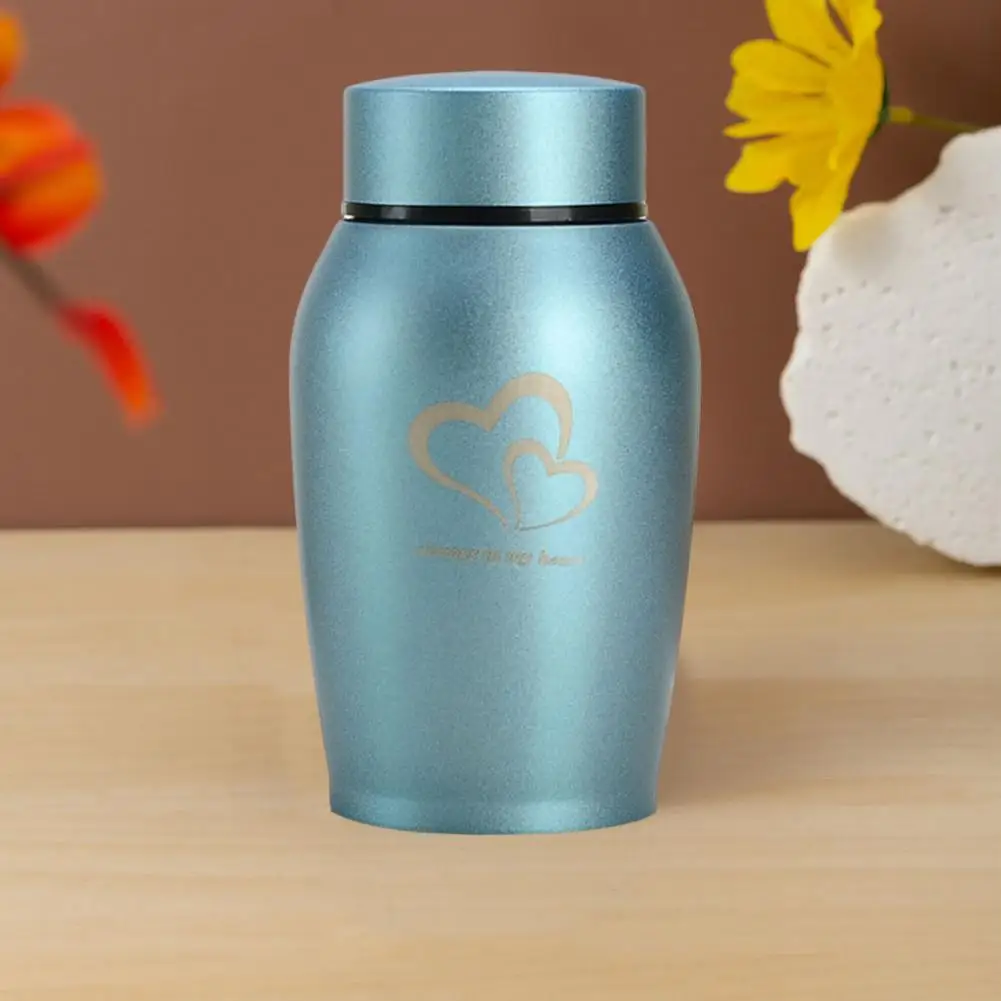 Stainless Steel Pet Urn Smooth Surface Secure Closure Dog Urn Screw-in Lid Memorial Pet Ash Container Supplies Cremation Urn