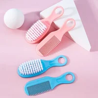 2Pcs/Set Baby Hairbrush Comb Portable Newborn Infant Toddlers Soft Hair Brush Head Massager Comb Set Baby Kid Hair Care Supplies 2
