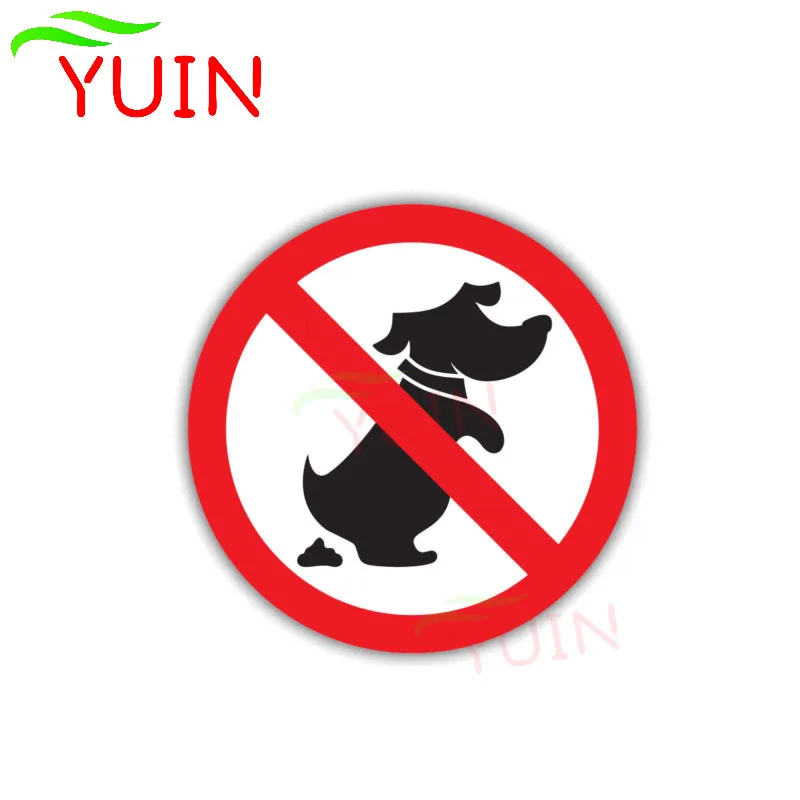 

YUIN Warning Car Sticker No Dog Funny Ban Stop Decals Fashion PVC Decorative Cars Accessories Waterproof Sunscreen Decal 11*11cm