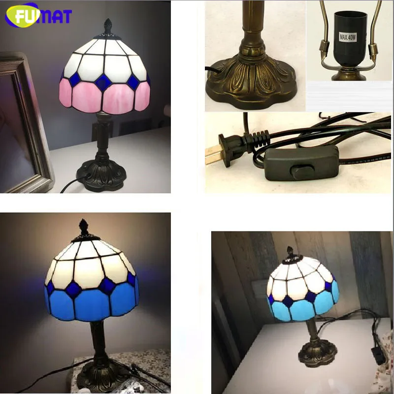 tiffany Stained glass bedside table lamp5