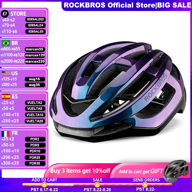 Details about   ROCK BROS Road Bike Helmet for Men Women Adult Bicycle Cycling Helmet CPSC Certi 