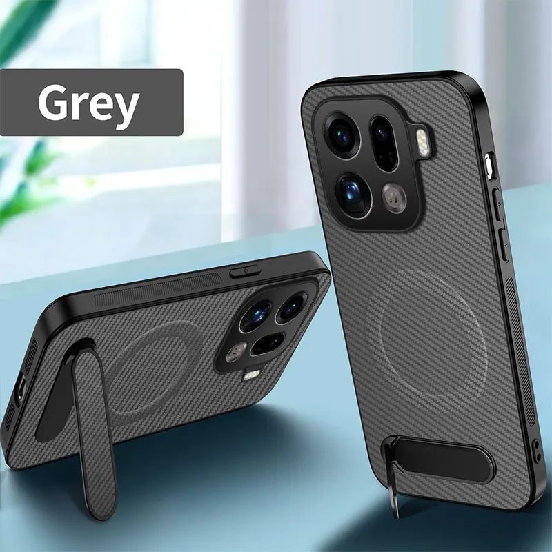 Brand New Carbon Fiber Pattern Skin-Friendly Shockproof Case with Foldable Stand