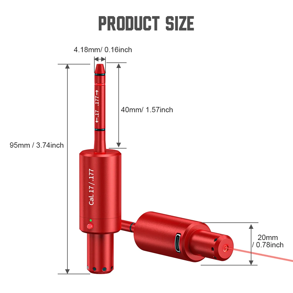 17/177 Dual-Purpose Magnetic Suction Laser Training Bullet Red Dot Dry Powder Laser Training Ammunition for Gun Practice