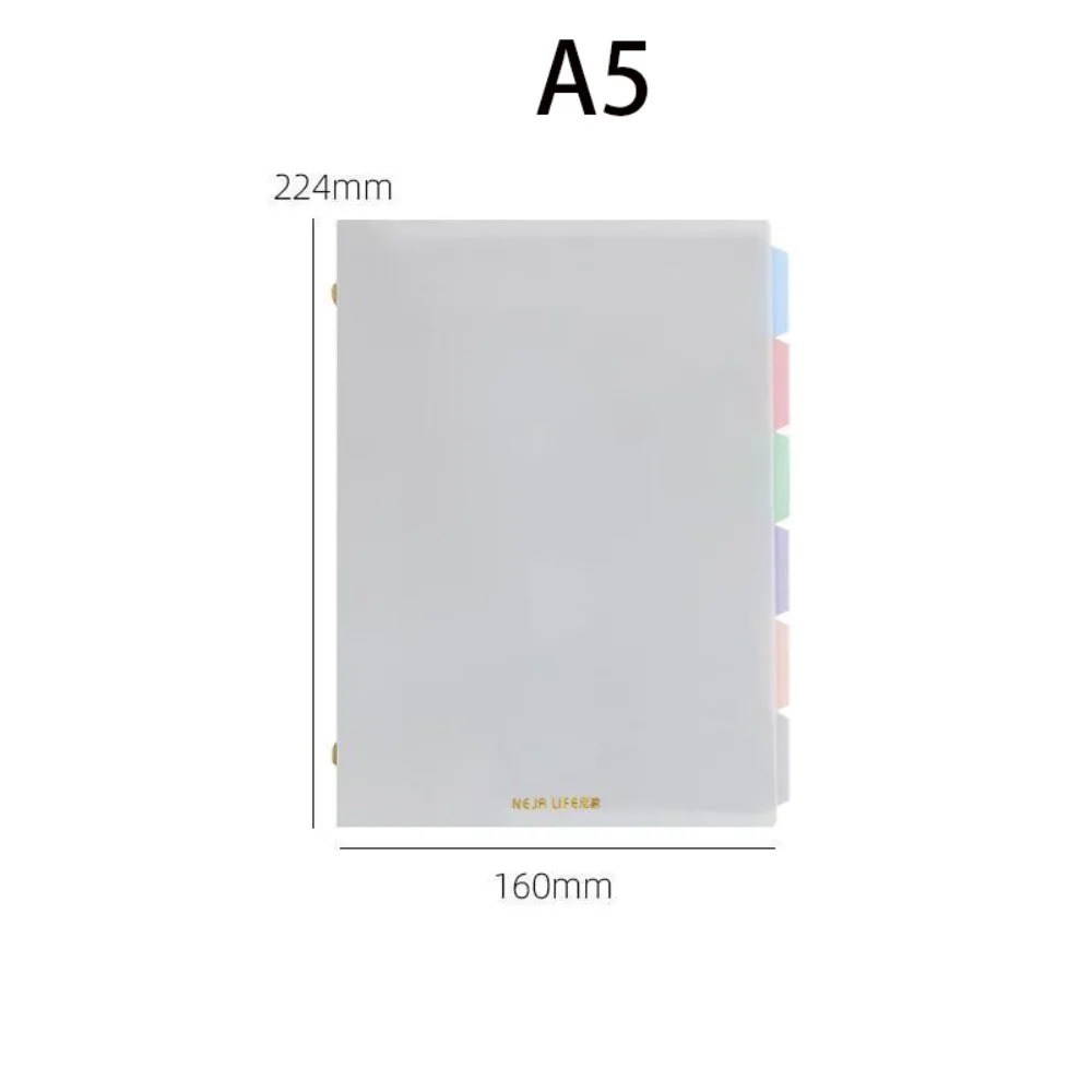 Colorful Refillable Binder Notebook with Pastel Dividers - Soft Cover Student Stationery