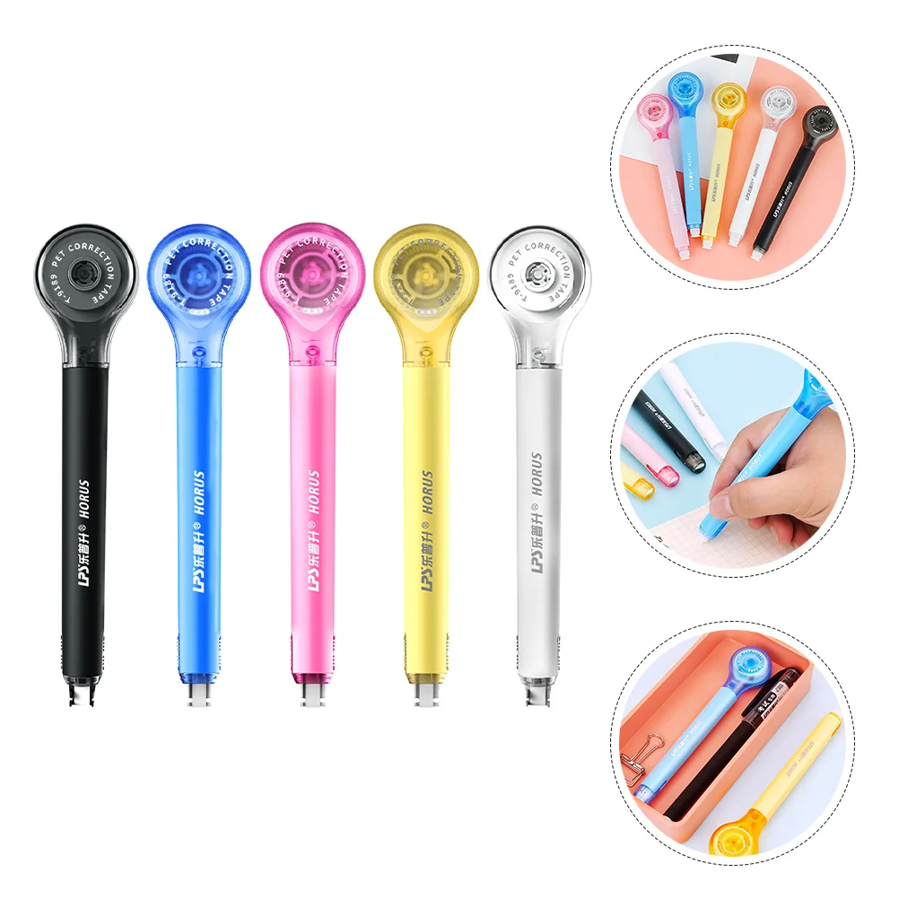 

5 Pcs Pen Correction Tape Stationery White-out Studying Accessories Writing Tapes Pvc Plastic Daily Student Office Convenient