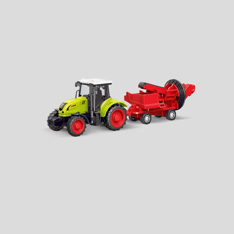 Inertia-Powered Farm Tractor Toy with Dump Trailer - Educational Engineering Gift