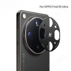 Aluminum Alloy Rear Camera Lens Cover Case with Protector Ring Film for Find X9 Ultra (Black)