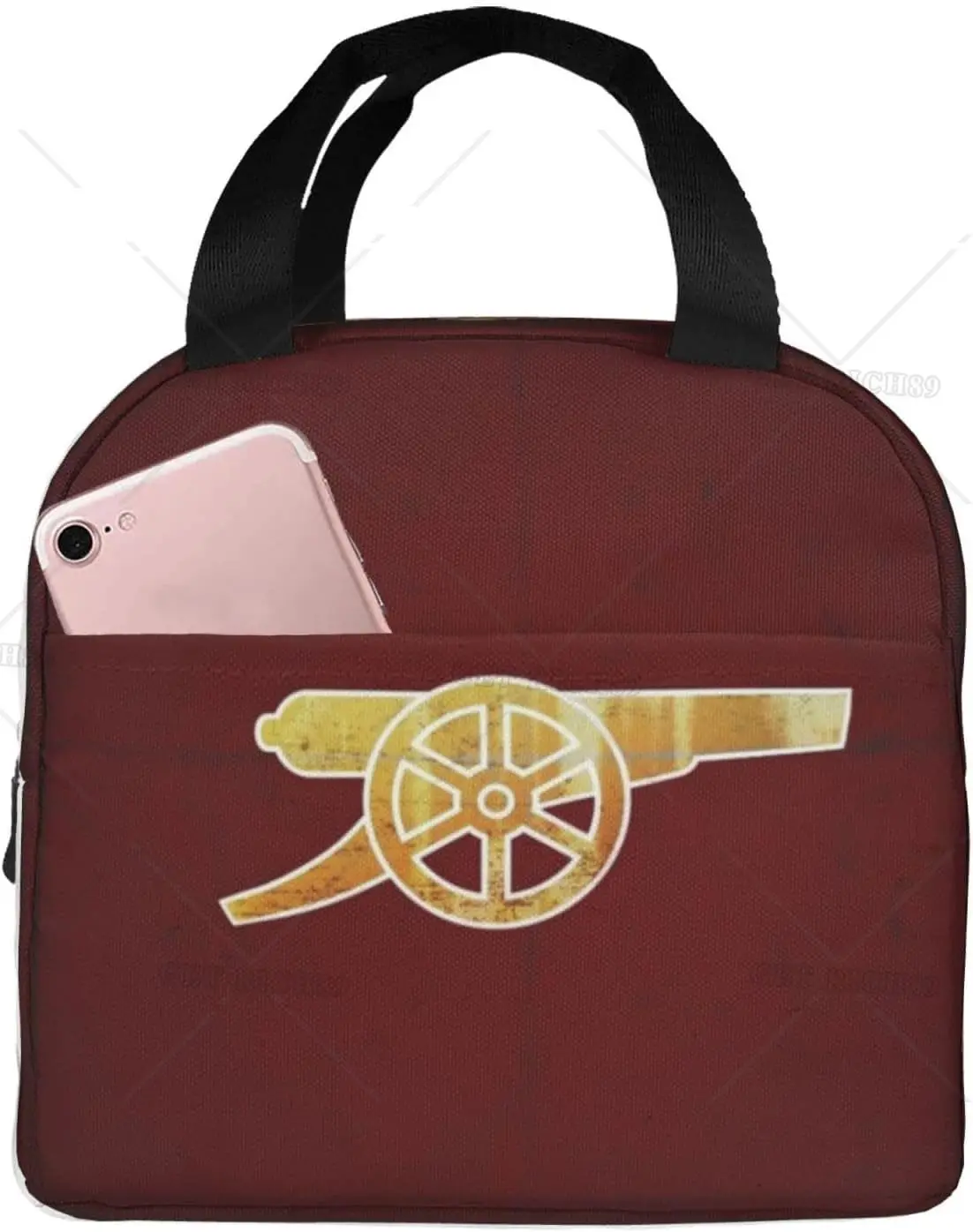 

Gun Lunch Bag Cooler Bag Women Tote Bag Insulated Lunch Box Water Resistant Thermal Soft Liner Lunch Container for Picnic Travel
