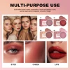 Miracle Downycheek Cream Monochrome Blush Paste Mud Woman New Peach Blush  Eyeshadow Lipstick 3In1 Paste Cheek Women Comstics 2