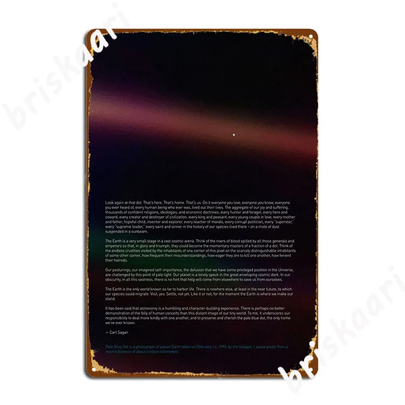 Punto Blu Pallido-Voyager 1 Targa In Metallo Poster Targhe Pub Soggiorno Design Tin Sign Poster