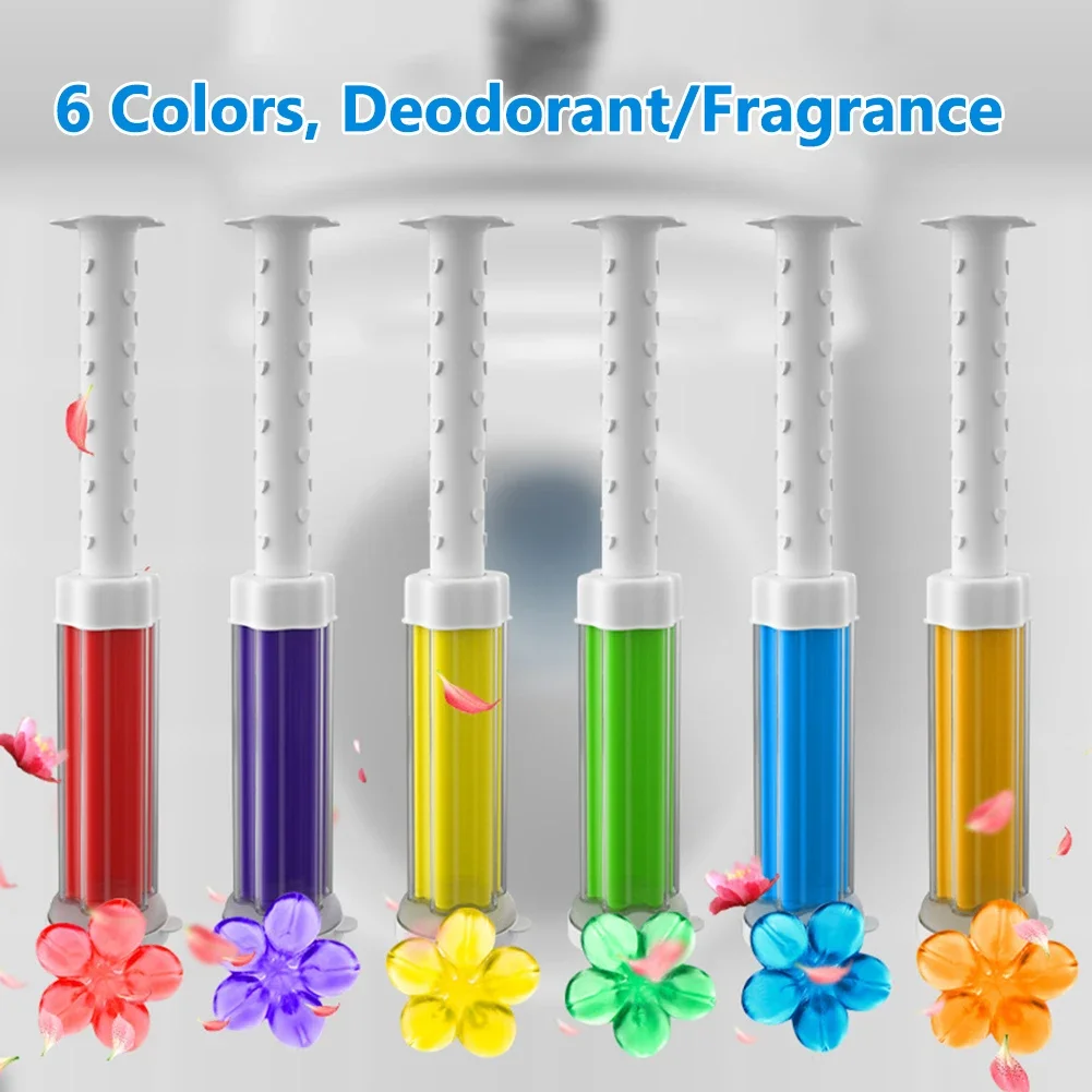5pcs/Set Flower Aromatic Toilet Cleaner Gel Deodorant Air Freshener Bathroom Closestool Cleaning