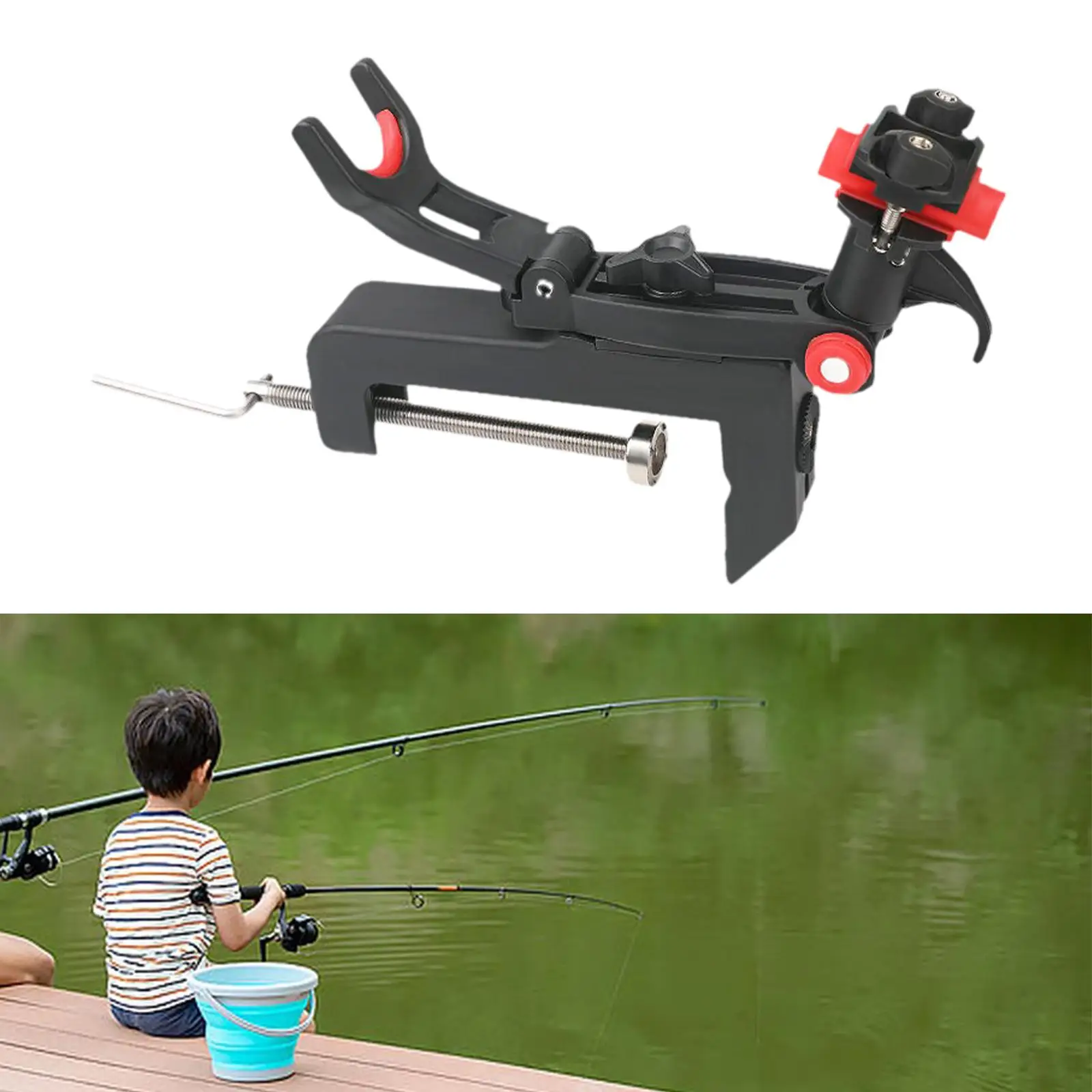 Boat Fishing Rod Holder Rack Fishing Gear with Clamp Fishing Gift Rotate 360 Degrees Pole Stand Rack Swivel Boat Fishing Boat Fishing Rod Holder Rack Fishing Gear with Clamp Fishing Gift Rotate 360 Degrees Pole Stand Rack Swivel Boat Fishing