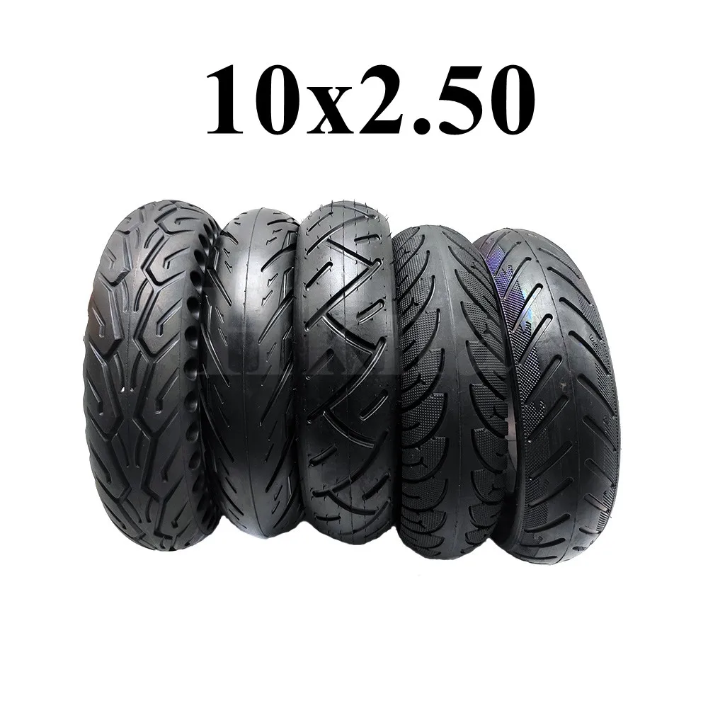 

10x2.50 Solid Tire Tubeless Tyre for Quick 3 ZERO 10X Folding Electric Scooter 10 inch Mini Motorrad Razor