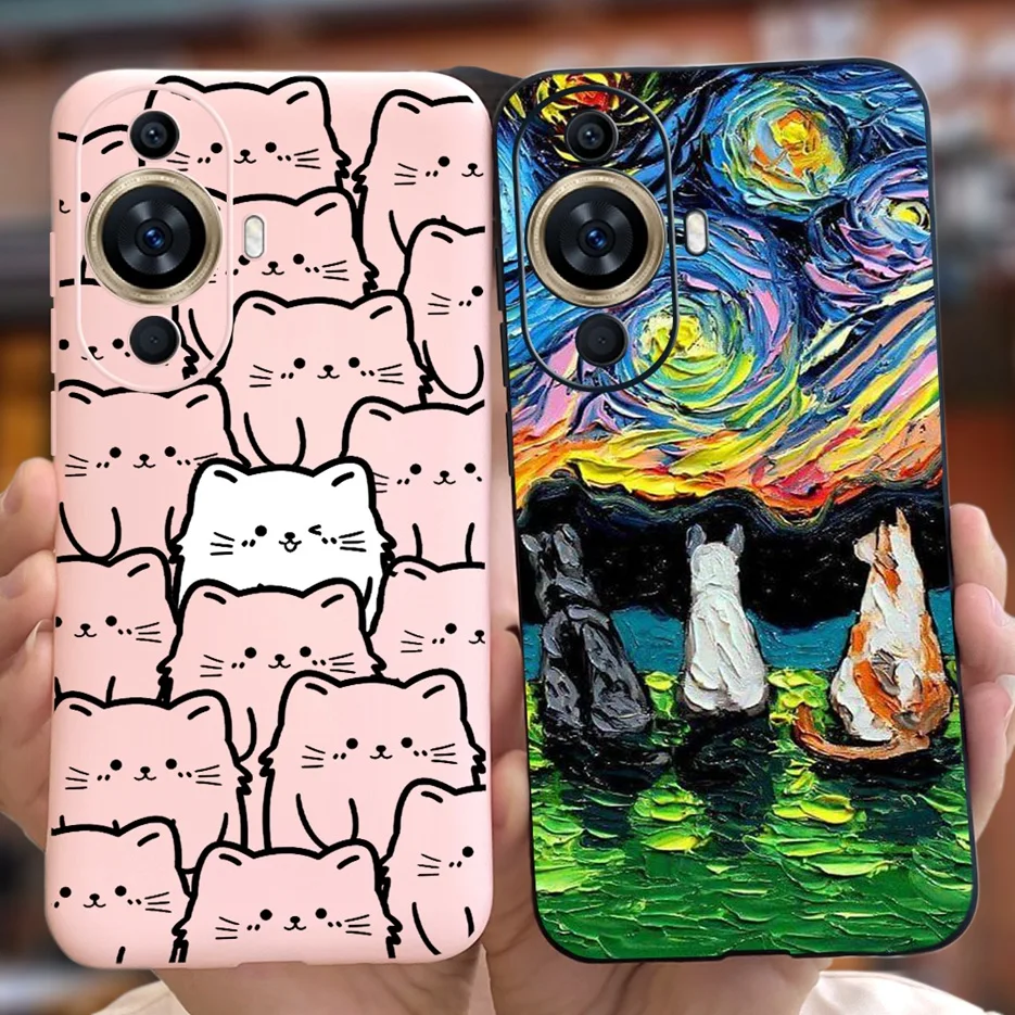 Cute Candy Painted Soft Silicone Phone Case Cover for Huawei Nova 11 Series