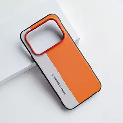 Luxurious Patchwork Plain Leather Anti - Fingerprint Shockproof Phone Case for Nothing Phone (4a) Pro (Orange)