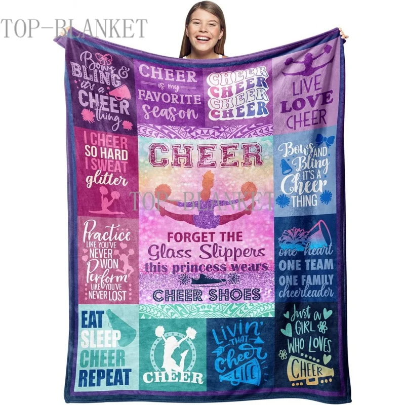 

Cheerleader Gifts Blanket for Girls Teens, Plush Cozy Fleece Throws for All Season,Super Soft Flannel Blanket for Couch Sofa Bed