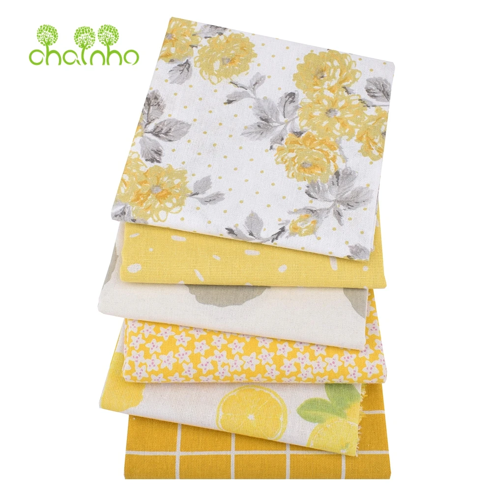 Chainho,Printed Cotton Linen Fabric,DIY Sewing Quilting Material,Cloth For Table,Sofa,Curtain,Bag,Cushion,Furniture Cover,15CL15