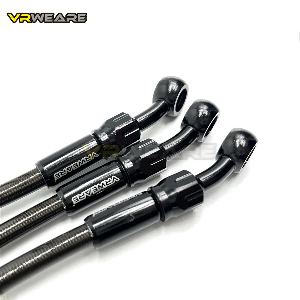 Stainless Steel Braided Motorcycle Brake Hose with 360° Rotatable Banjo