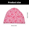 Breast Cancers Awareness Elastic Skull Hat Ribbon Printed Pattern Caps for Women 6