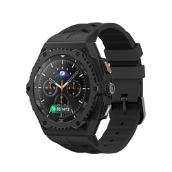 Deluxe Customization Kit for Stainless Steel Smartwatch with Silicone Strap (Black)
