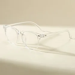 Classic Unisex Retro Fashion Glasses with Transparent Lenses (WHITE)