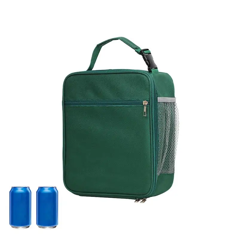 

Cooler Bag For Work Side Mesh Pocket Design Adult Lunch Box Reusable Insulated School Travel Picnic Tote Bag With Handle Women