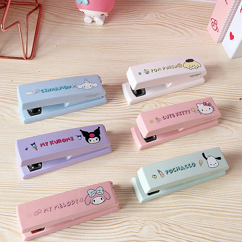 

Sanrio Hellokitty Mymelody Pachacco Kuromi Cinnamoroll Cartoon Stapler for Students Office Stapler Cute and Portable