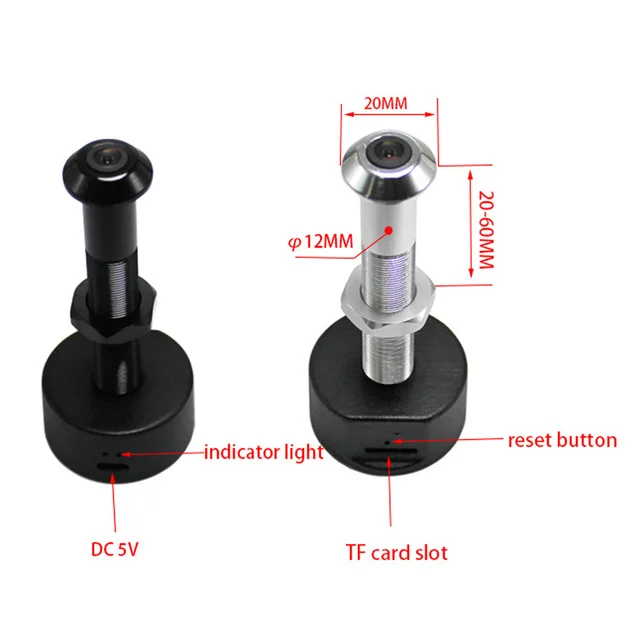 Wifi Peephole Camera 1080P HD Mobile Detection 150° Wide Angle Lens Door Viewer with APP for Home Security Wifi Peephole Camera 2