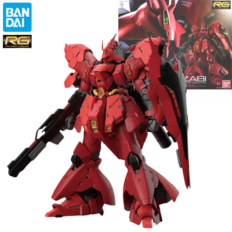 

Bandai Genuine Gundam Model Garage Kit RG Series 1/144 MSN-04 SAZABI Neo Zeon Char Anime Action Figure Toys for Boys Collectible