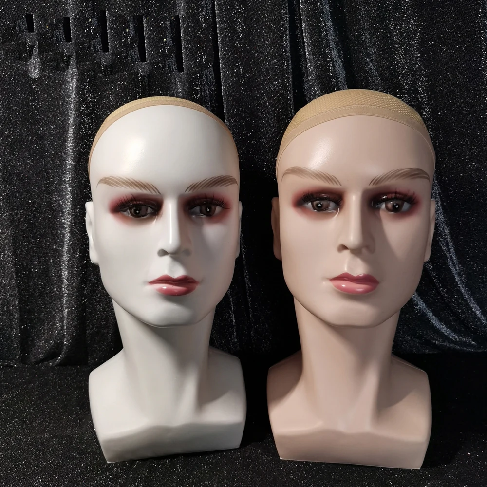 

Top Quality Male Mannequin Head Hat Display Wig Realistic PP Training Model For Making Wig Manikin Dummy In Mannequins