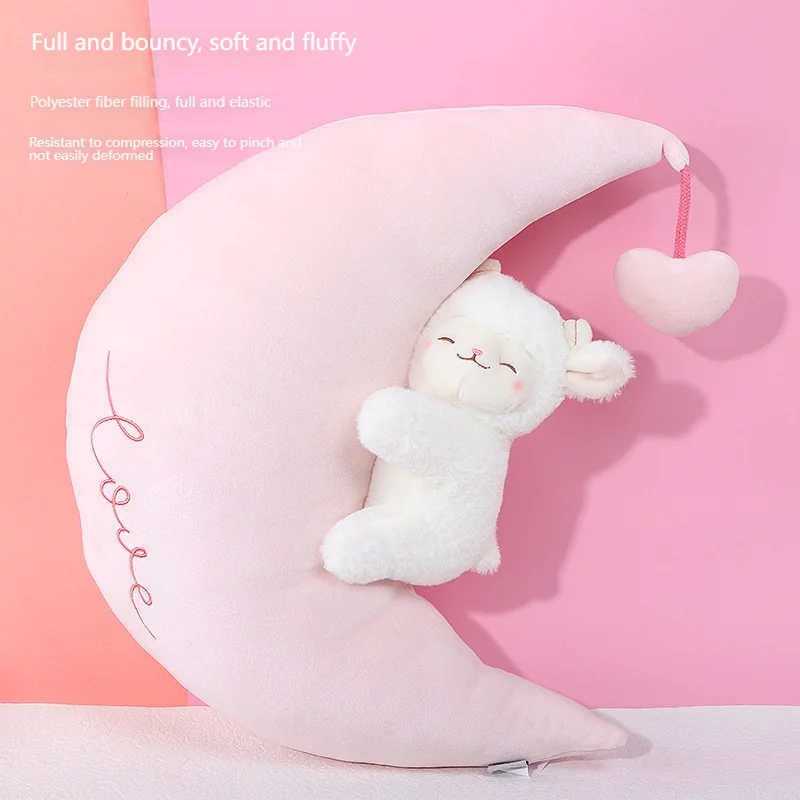 Miniso Sheep Series Plush Doll Sakura Warm White Doll Soft Lamb Standing Cute Plush Pillow Children's Toy Birthday Gift 4