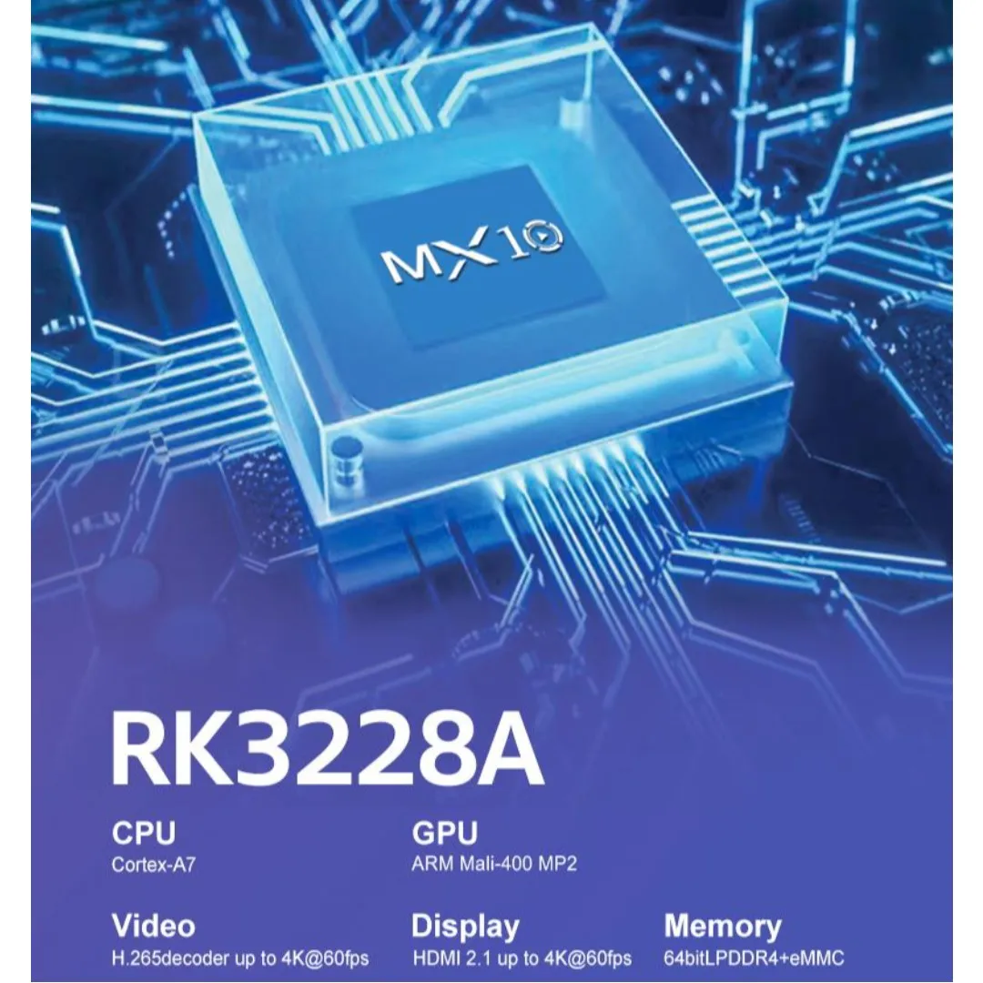 صندوق التلفزيون الذكي MX10 ARM Mali-400 MP2 DDRIII...