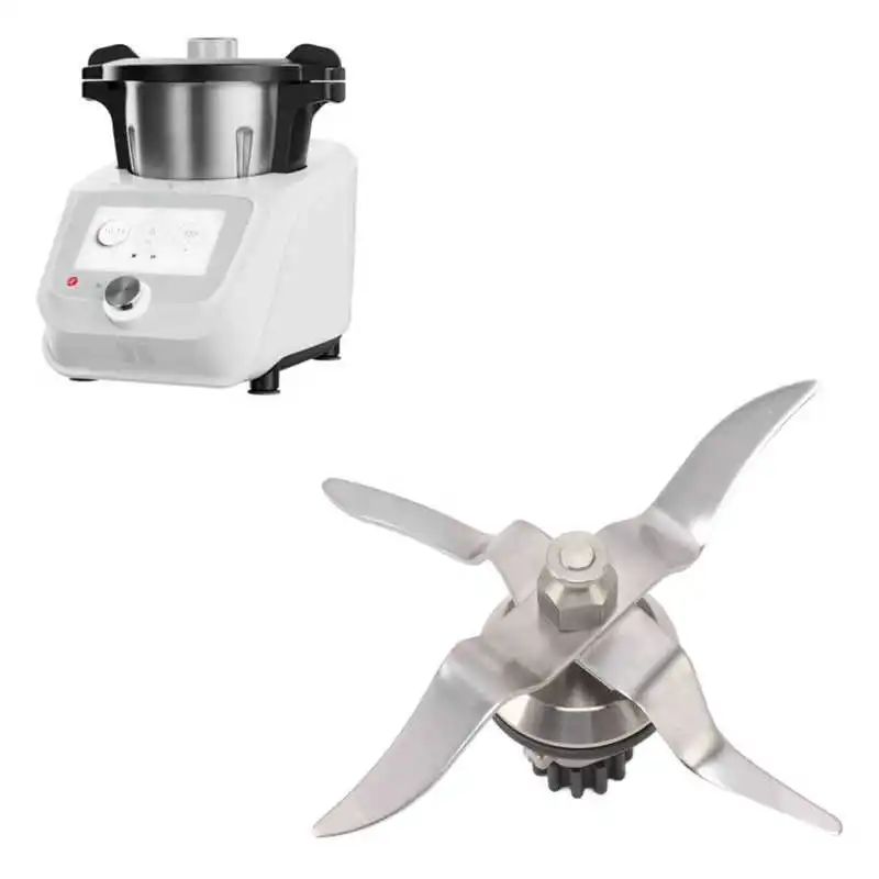 Blender Blade 4 Leaf Stainless Steel Blender Blade 12 Teeth for Monsieur Cuisine Connect 1.0