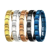 2024 New Popular Fashion Italian Module Charm Links Fit 9mm Bracelet Stainless Steel Links Jewelry Making