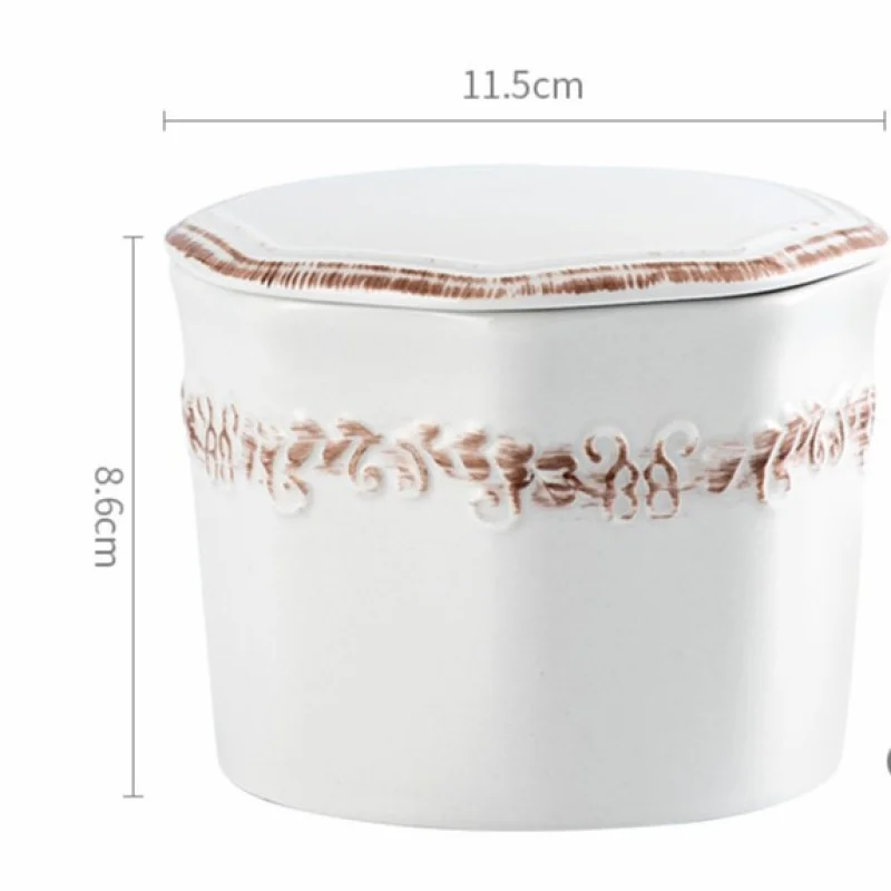 French Butter Crock with Lid for Kitchen Countertop,Ceramic Soft Butter Dish with Knife,Cheese Container Keeper With Waterline