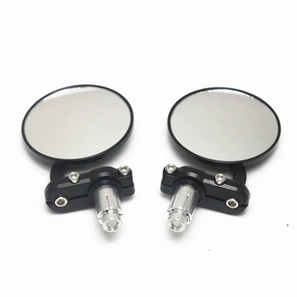 Pair Motorcycle Rearview Mirror Scooter Motocross Rearview Mirrors 360 Rotation Adjustable Riding Round Ellipse Mirror motorcycle mirror motorcycle mirrors