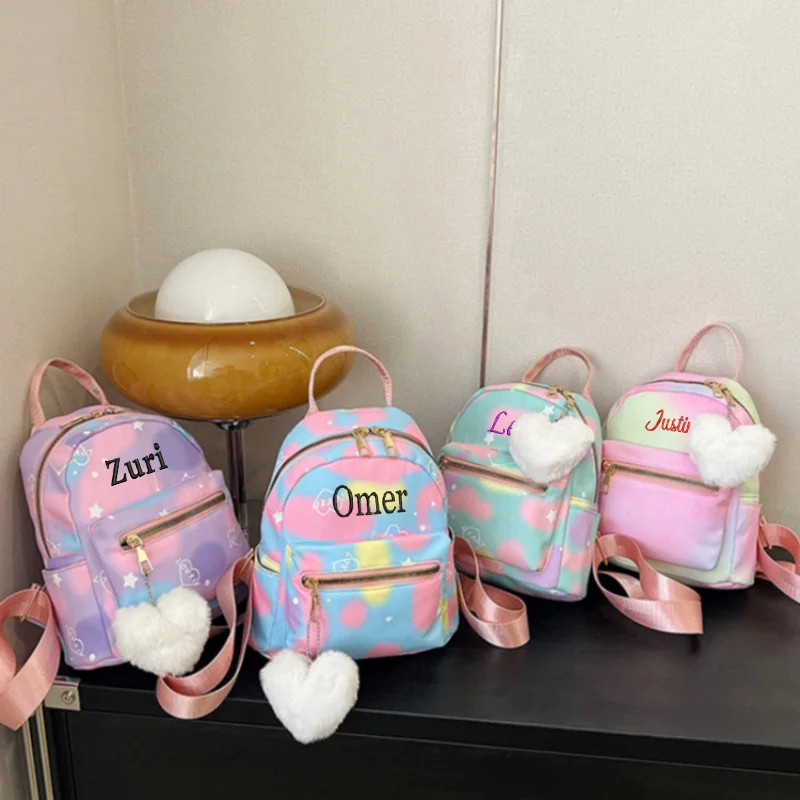 

Personalized Nylon Cloth Backpack With Large Capacity And Versatility, Casual Small And Fresh Candy Color Texture Handbag