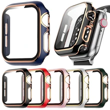 

Full Cover for Apple Watch Case Series 7 6 5 4 3 SE 41mm 45mm 42mm 44mm For IWatch Case 7 6 5 4 3 38mm 40mm Screen Protectors