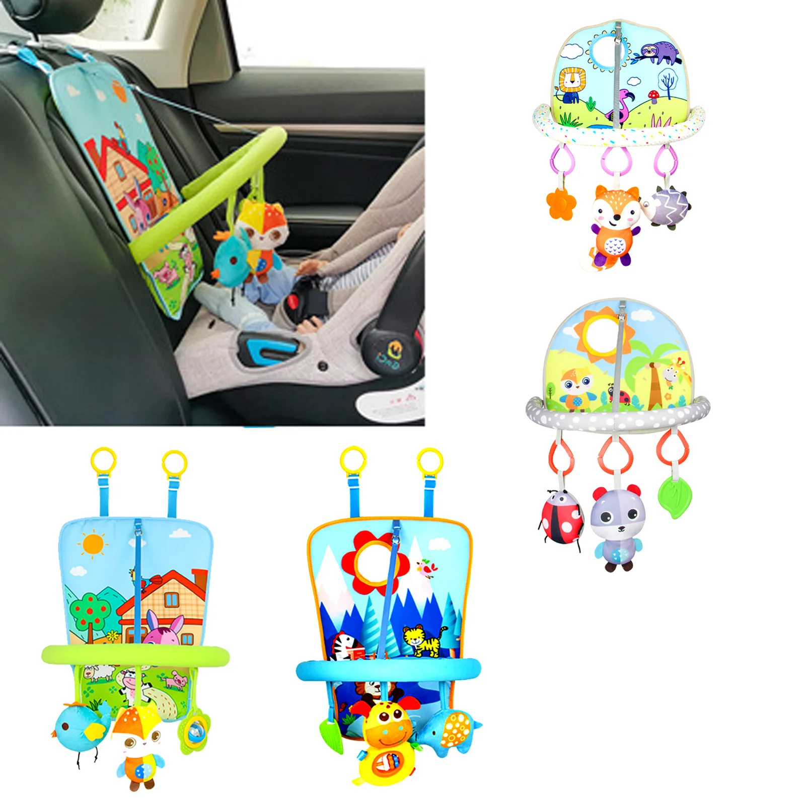 

Baby Car Seat Toy Active Arch Rear Carseat Toy Kick And Play Car Seat Toys Sensory Activity Center For 0-6-12 Months Infants