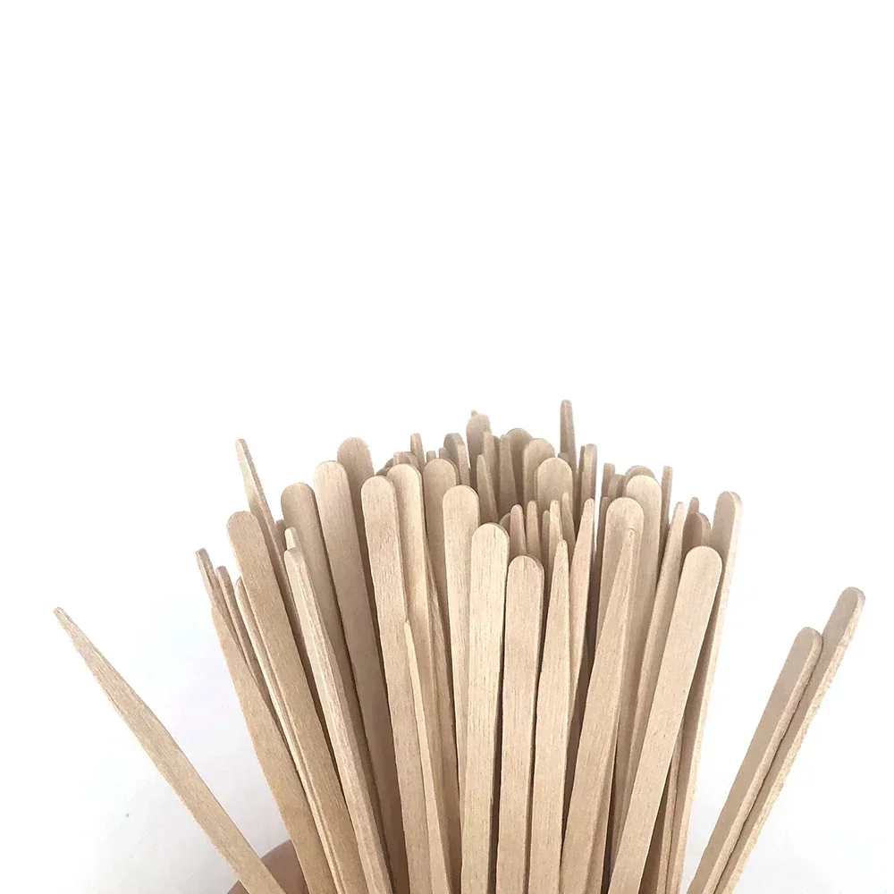 New Hot 100pcs/pack Disposable Wooden Waxing Stick Wax Bean Wiping Wax Tool Disposable Hair Removal Beauty Body Beauty Tool 6