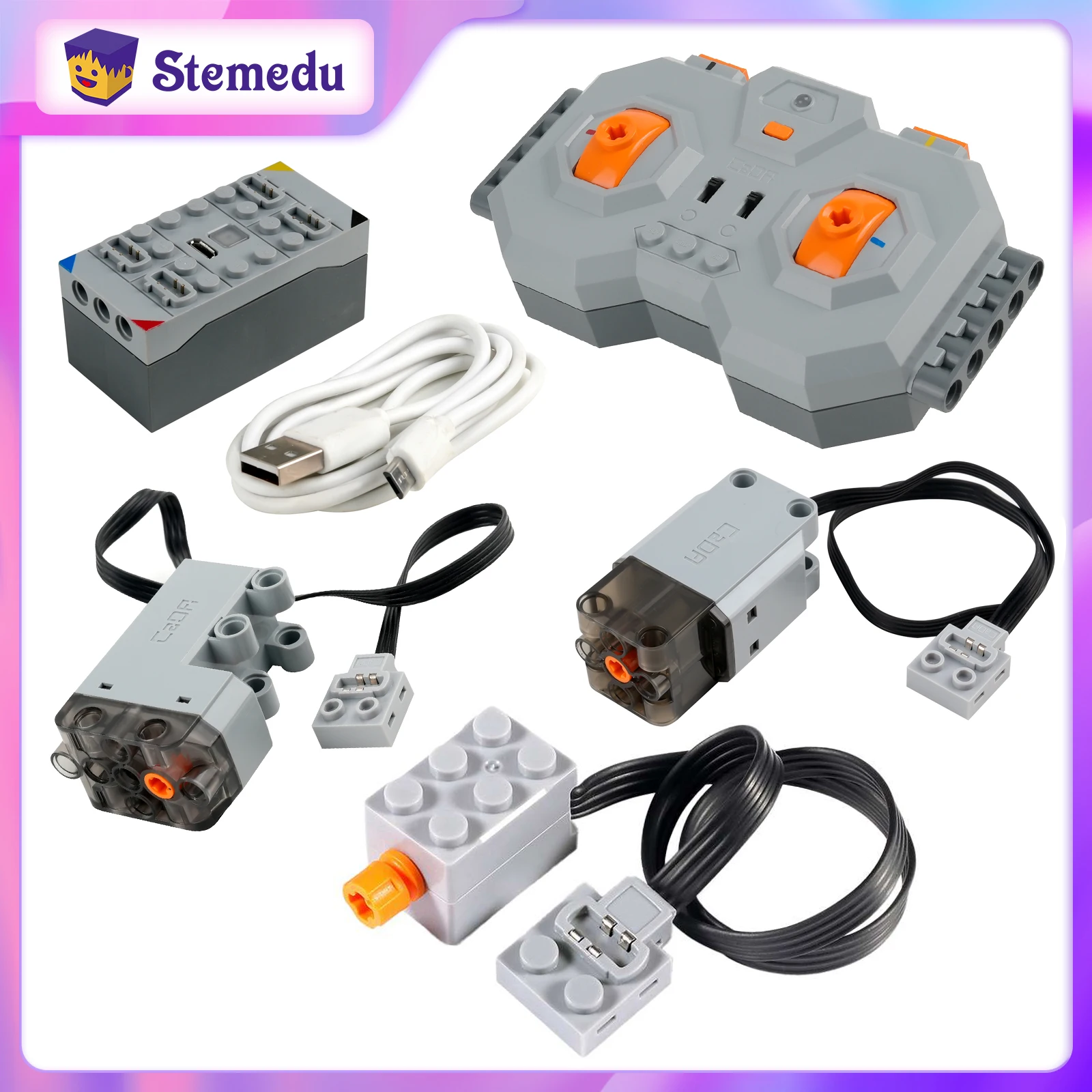 Advanced Remote Control Power Function Motor Toy with 2.4G Lithium Battery Box