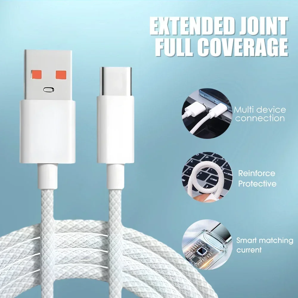Premium Nylon Braided Fast Charging Cable - USB Type C Mobile Phone Cord